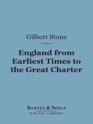 cover image of England from Earliest Times to the Great Charter (Barnes & Noble Digital Library)